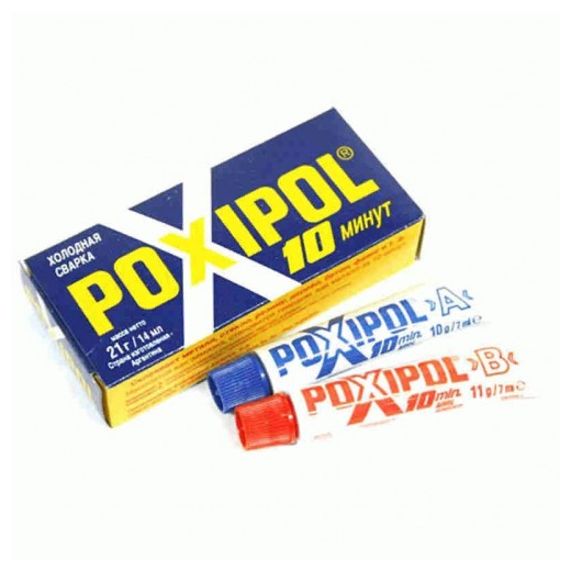 Клей / Холодная сварка "POXIPOL", 14 мл / Металлический (серый) - фотография № 2