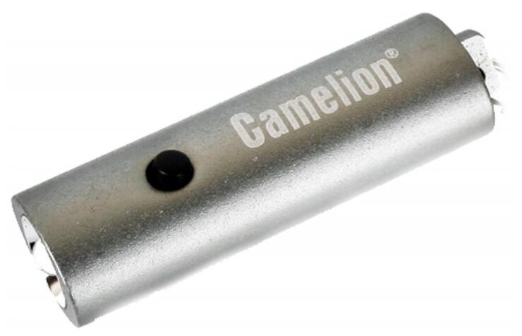 Фонарь-брелок Camelion, LED18-1R, алюм, металлик, овал, 1 LED, 4xG3 в компл., блистер