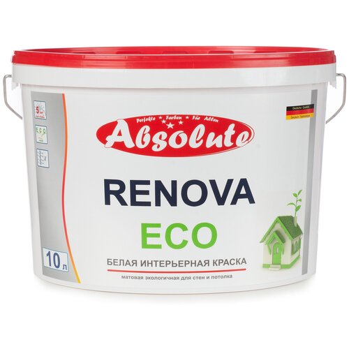 Краска стирол-акрилатная Absolute Renova ECO глубокоматовая белый 10 л