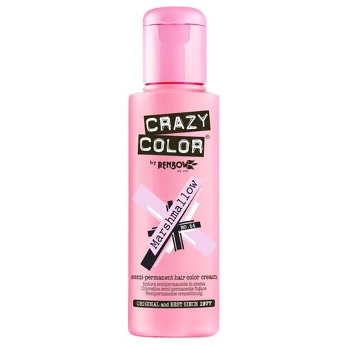 crazy color краситель прямого действия semi permanent hair color cream 75 ice mauve 100 мл Crazy Color Краситель прямого действия Semi-Permanent Hair Color Cream, 64 marshmallow, 100 мл