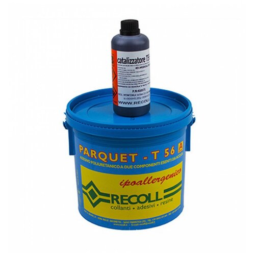 Клей полиуретановый Recoll Parquet T56 10 кг двухкомпонентный для паркета грунт kraft bastel 10 кг двухкомпонентный полиуретановый