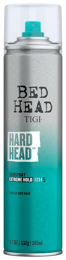 TIGI Лак для волос Hard head, экстрасильная фиксация, 385 г, 385 мл