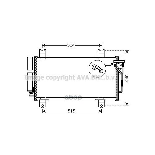 Радиатор кондиционера Ava MZA5231D для Mazda 6 - AVA арт. MZA5231D