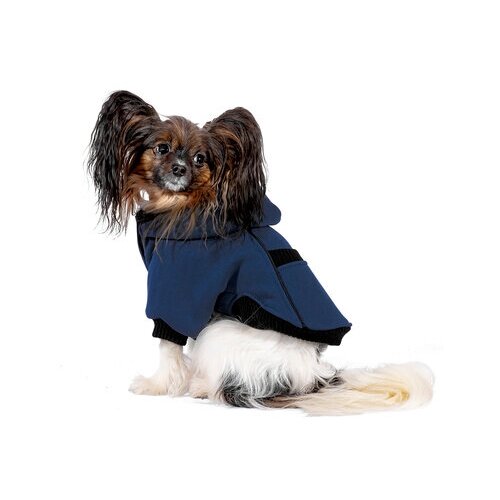 фото Tappi одежда толстовка флип для собак, черный/индиго, спинка 30см л8230у, 0,159 кг