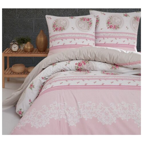 фото Комплект постельного белья (семейный) alvia (абрикосовый) karna