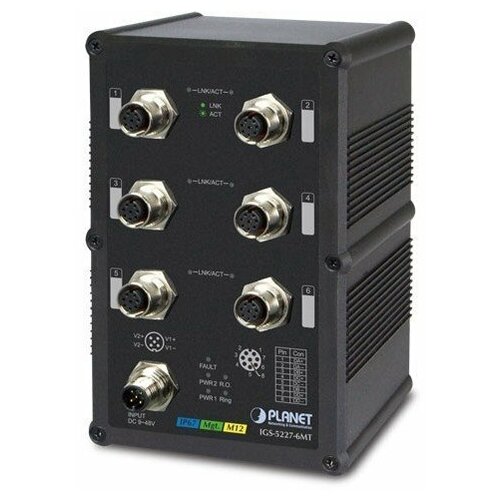 Промышленный управляемый Ethernet-коммутатор PLANET IGS-5227-6MT