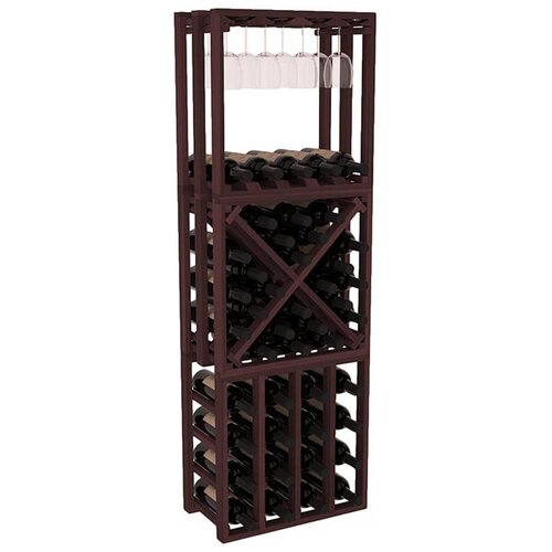 Полка ВИН набор полок-решеток 3 куба - темный орех