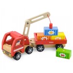 Развивающие игрушки из дерева Viga Toys Набор Кран на магнитах (дерево) 50690 - изображение
