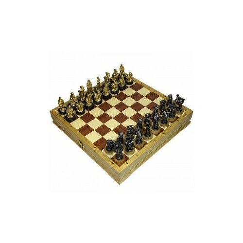 фото Шахматы «сказочные» на доске из морёной берёзы россия