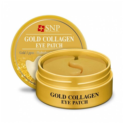 Купить Патчи для глаз SNP Gold Collagen Eye Patch гидрогелевые, многофункциональные, с золотом и коллагеном, 60 шт