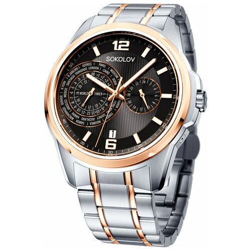 фото Мужские стальные часы sokolov 340.76.00.000.06.02.3