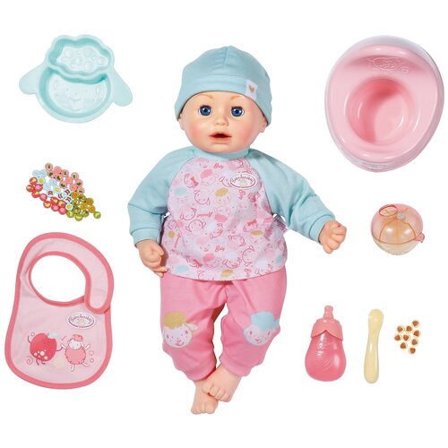 Интерактивная кукла Zapf Creation Baby Annabell Lunch time, 43 см, 702987 разноцветный кукла zapf creation baby annabell миа 43 см 702 079