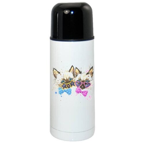 фото Термос coolpodarok краски котики в очках