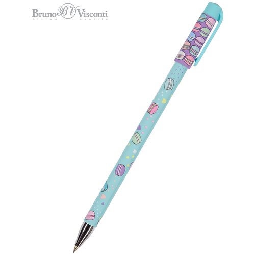 Ручка BrunoVisconti, шариковая, 0.5 мм, синяя, HappyWrite «разноцветные макаруны», Арт. 20-0215/51