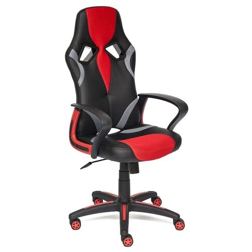 фото Компьютерное кресло tetchair runner игровое, обивка: текстиль/искусственная кожа, цвет: черный/красный