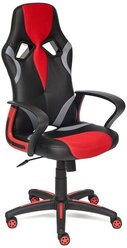 Компьютерное кресло TetChair Runner игровое, обивка: текстиль/искусственная кожа, цвет: черный/красный