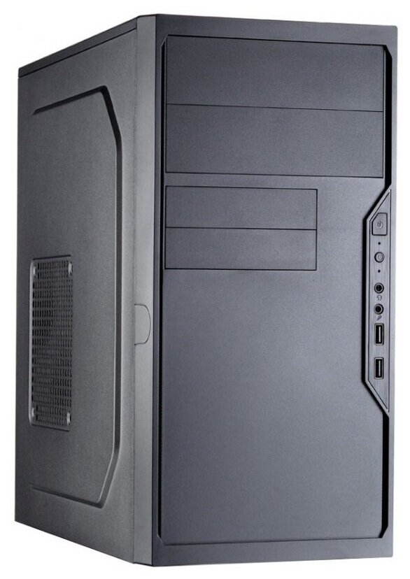 Case Foxline FL-733 mATX case, black, w/PSU 500W 12cm, 1xPCIe(6+2pin), w/2xUSB2.0, w/pwr cord, w/o FAN