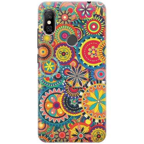 фото Re:paчехол - накладка artcolor для xiaomi redmi note 6 pro с принтом "яркий узор"