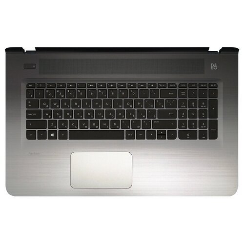 Клавиатура топ-панель для ноутбука HP Pavilion 17-G черный с серебристым топкейсом 5312₽