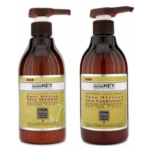 Saryna Key (Сарина Кей) Damage Repair Kit / Набор: шампунь и кондиционер с Африканским маслом Ши для сухих и повреждённых волос, 2*500 мл