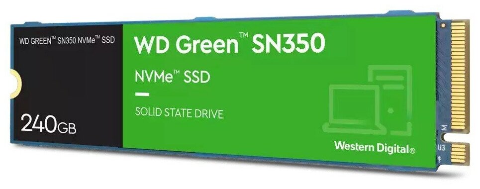 Жесткий диск 240 ГБ SSD M.2 WD Green SN350 WDS240G2G0C
