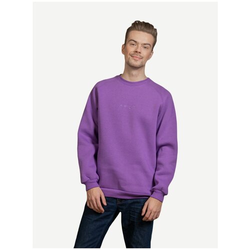 Фиолетовый мужской свитшот «просто» без капюшона и молнии, размер M (46)
