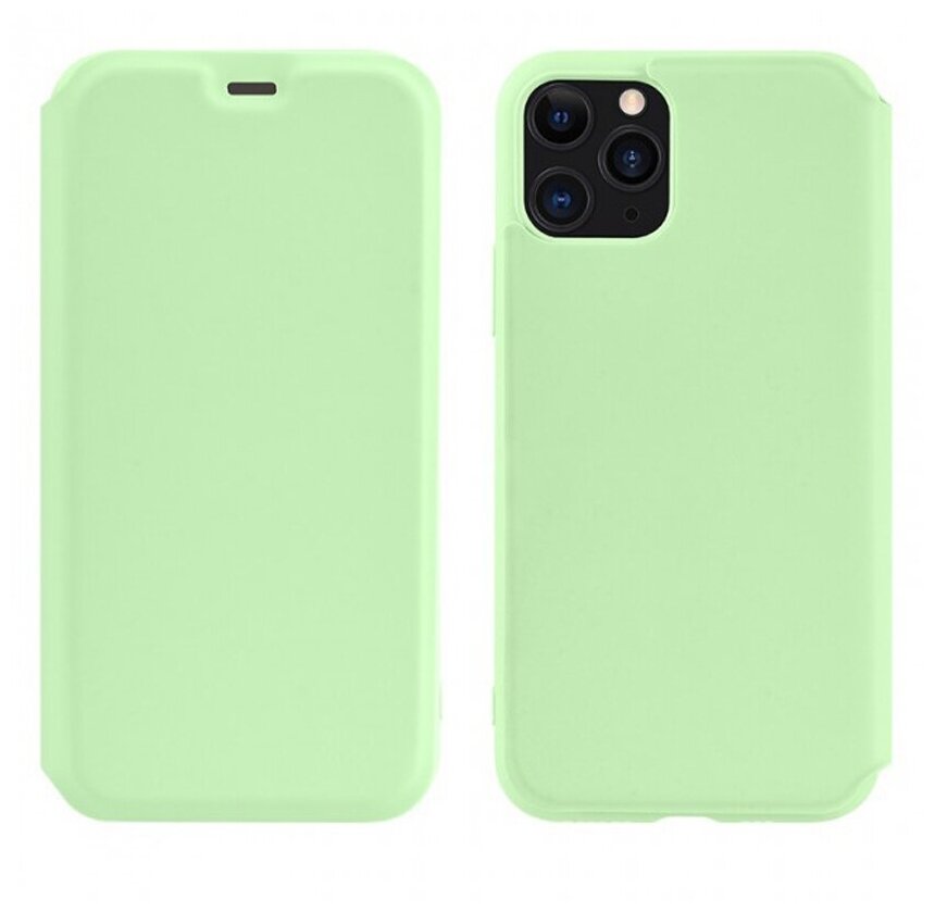 Чехол-книжка Hoco для iPhone 11 Pro Max, Colorful series liquid silicone, зелёный