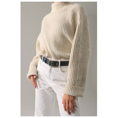 фото Ремень женский, ширина 3,5 см, винт, пряжка металл, цвет серый rusexpress