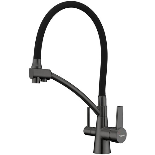 смеситель для кухни мойки gappo g4398 черный оружейная сталь Смеситель для кухни (мойки) Gappo G4398-19 Оружейная сталь