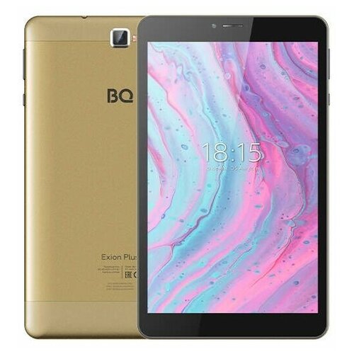 Планшет BQ 8077L Exion Plus SC9863A (1.6) 8C RAM3Gb ROM32Gb 8 IPS 1280x800 3G 4G Android 10.0 золотистый 8Mpix 2Mpix BT GPS WiFi Touch microSD 64Gb mi