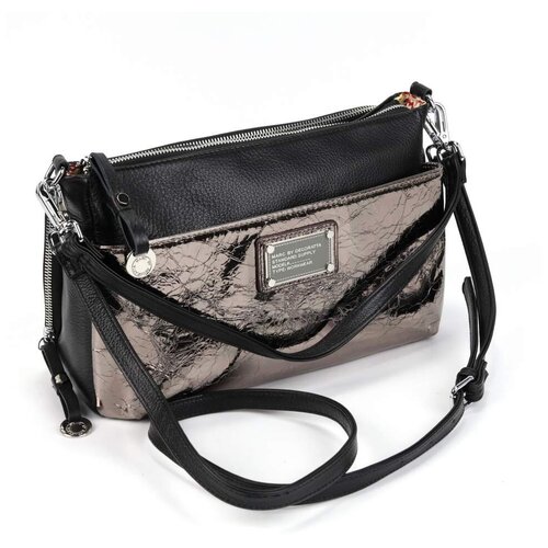 фото Женская кожаная сумка d-3725-3 blw-сильвер-блек decoratta