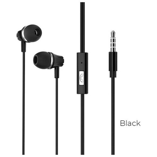 Наушники Borofone M21 Graceful вакуумные микрофон Jack 35 мм кабель 12 м чёрные 114400₽