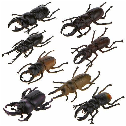 Набор фигурок 1TOY В мире животных Жуки 8 шт игровой набор 1toy игровой набор в мире животных жуки