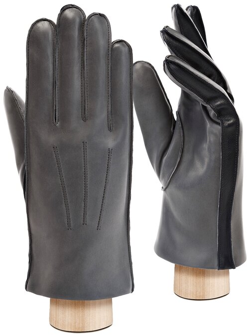 Перчатки ELEGANZZA мужские, кожаные с подкладкой шерсть/кашемир