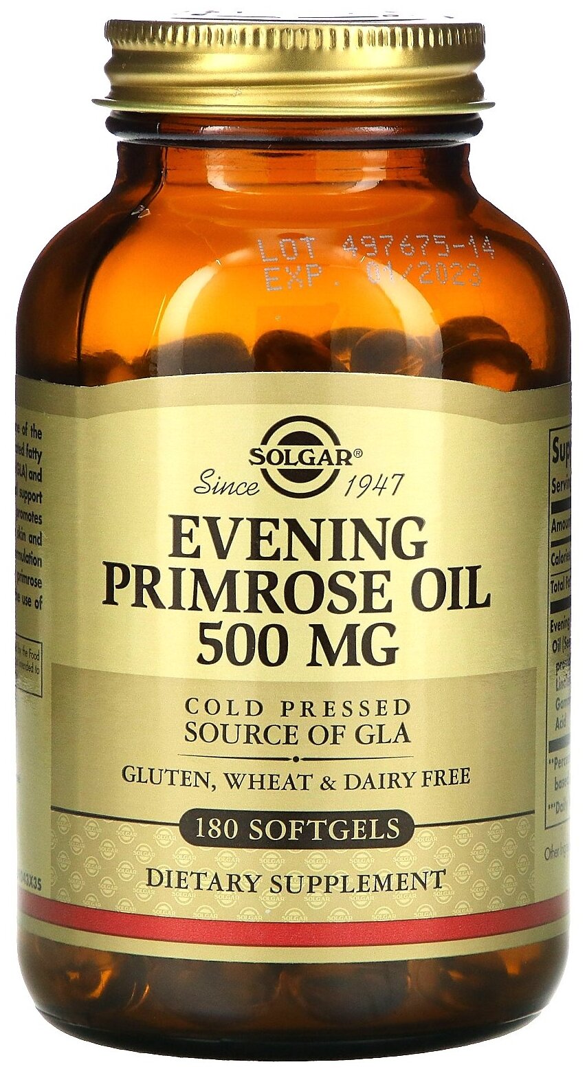 Solgar Evening Primrose Oil ., 500 , 180 .