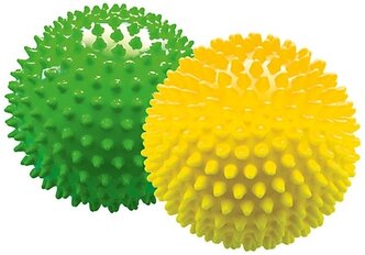 Альпина Пласт Набор мячей Ежиков цвет желтый, зеленый, 8,5 см