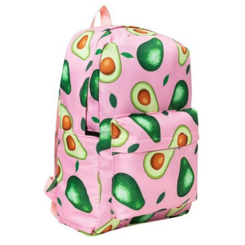 Рюкзак школьный / Рюкзак с авокадо молодежный / Рюкзак авокадо розовый