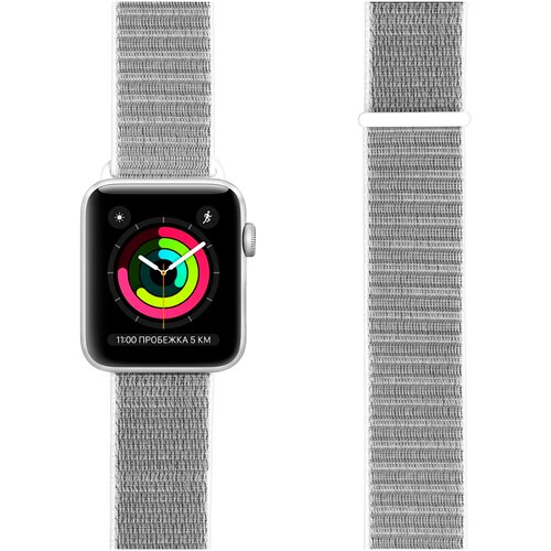 фото Ремешок для часов lyambda для apple watch 38/40 mm vega ds-gn-02-40-6 gray-white