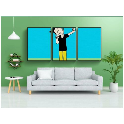 фото Набор модулных постеров для интерьера "карикатура, воображение, творчество" 60x90 см. в тубусе, без рамки lotsprints