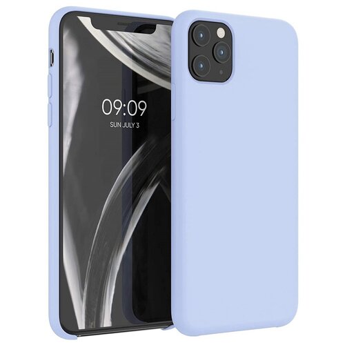 фото Чехол силиконовый для apple iphone 11 pro голубой матовый full cover