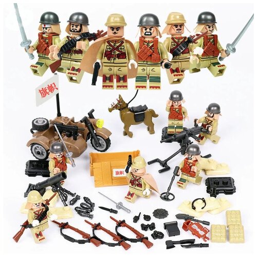Набор фигурок для Лего, минифигурки Солдаты с аксессуарами, 6 шт (Набор № 5)