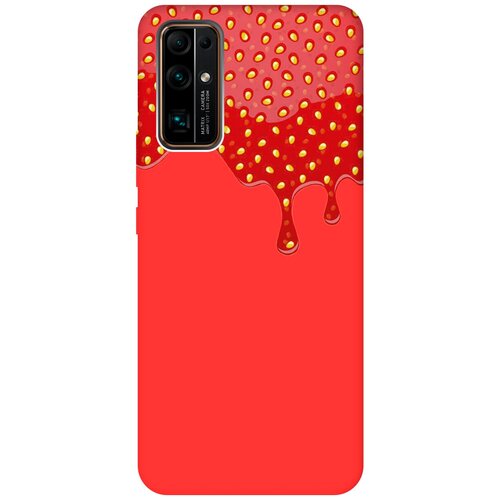 фото Силиконовый чехол на honor 30 / хонор 30 silky touch premium с принтом "jam" красный gosso