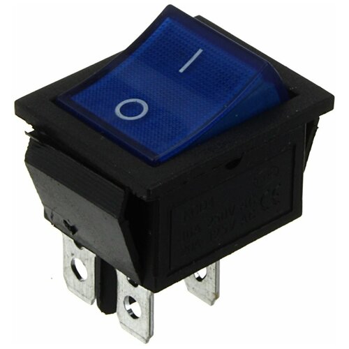 Выключатель 25*30 синий, 4 контакта, 2 положения