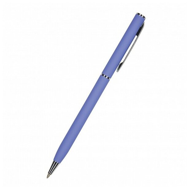 Ручка "PALERMO" шариковая автоматическая, Фиолетовый металлический корпус, 0,7 мм, Синяя