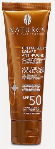 Изображение товара Крем - гель солнцезащитный антивозрастной iSolari Nature's для лица SPF 50, 50мл