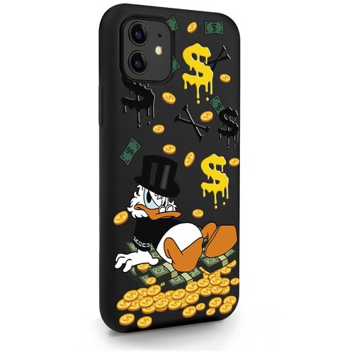 фото Черный силиконовый чехол musthavecase для iphone 11 богатенькая утка для айфон 11 противоударный