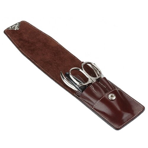 фото Маникюрный набор yes, 4 пр. футляр: натуральная кожа, цвет коричневый