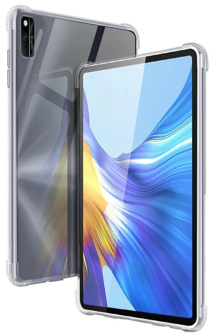 Чехол накладка противоударный силиконовый для HUAWEI MatePad (10.4) 2020, прозрачный — фото 1