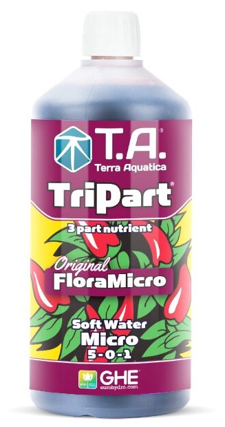 Комплект удобрений Terra Aquatica TriPart (Grow + Bloom + Micro SW) 3шт по 1л (GHE Flora) для мягкой воды - фотография № 10