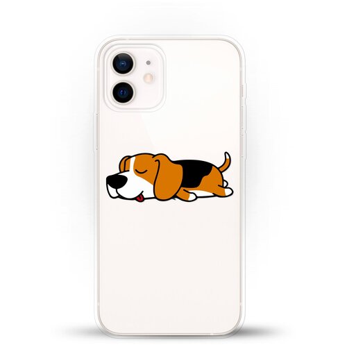 фото Силиконовый чехол уставший бигль на apple iphone 12 mini andy & paul